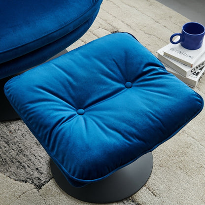 Swivel Leisure Velvet Lounge Chair with Ottoman