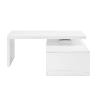 High Gloss Coffee Table + Swivel Top in White & Black