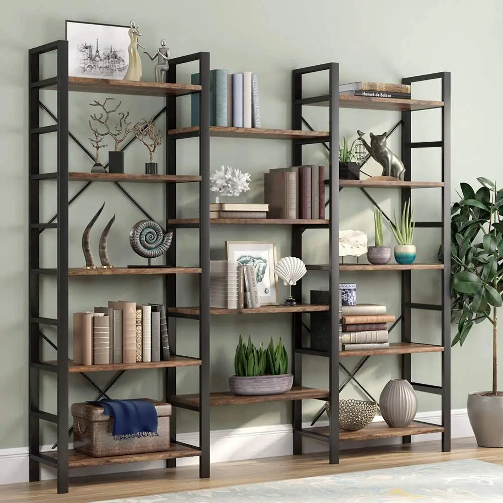 5 Tier Industrial Bookshelf