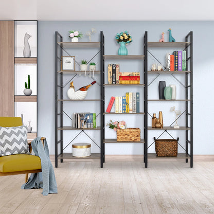 5 Tier Industrial Bookshelf