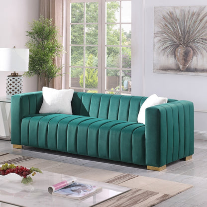 3 Seater + Love Seat Set Modern Velvet Sofa