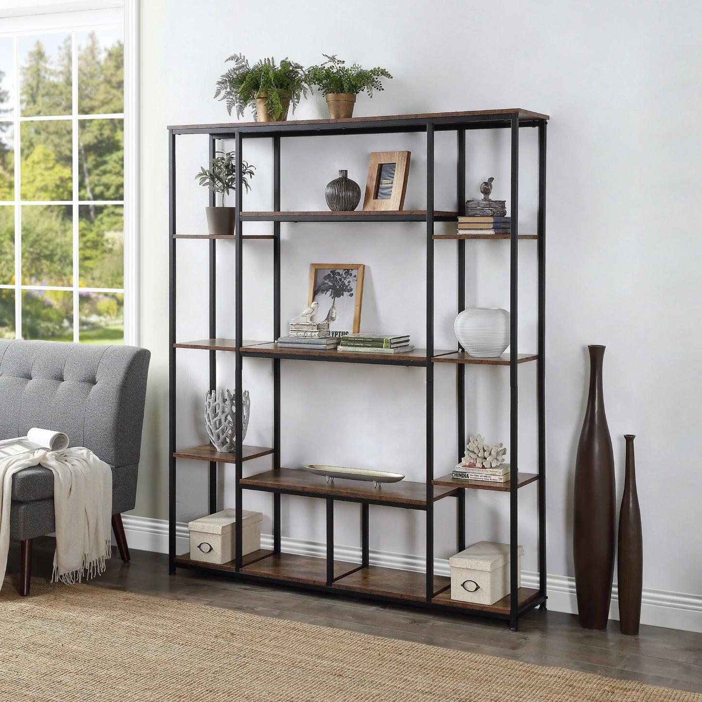 Open 5 Tier Bohemian Shelf