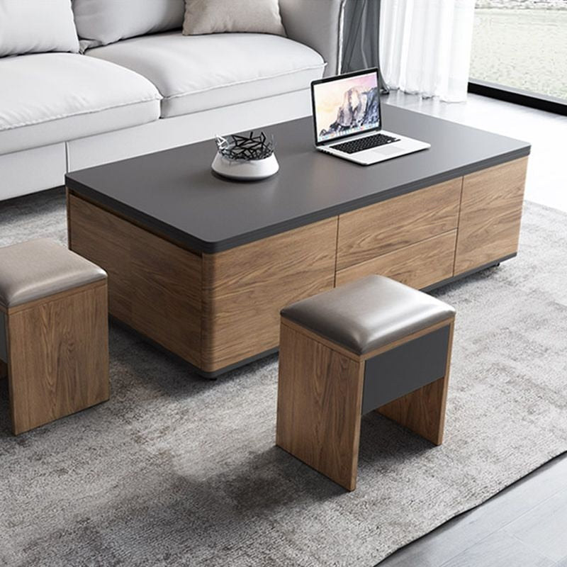 Modern Lift Top Coffee Table + 3 Drawers