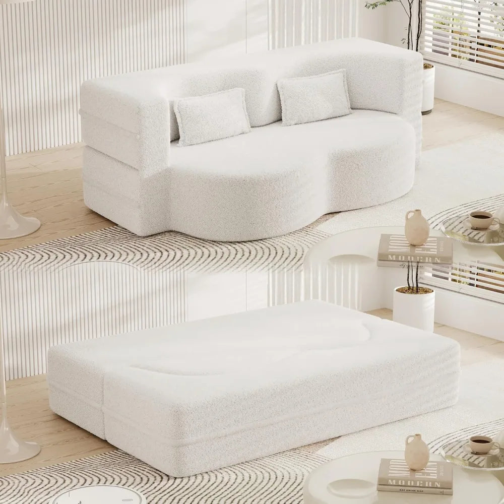 Cloud Convertible Floor Futon with 2 Pillows