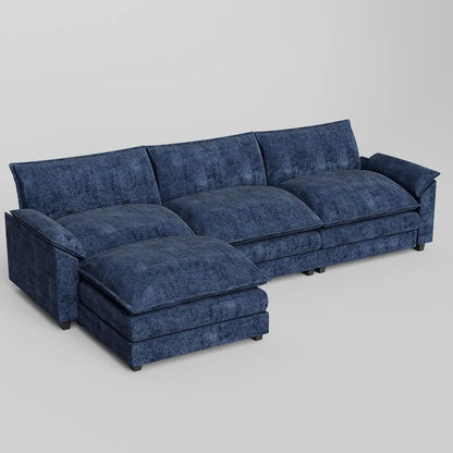 Oversized Sectional with Reversible Ottoman