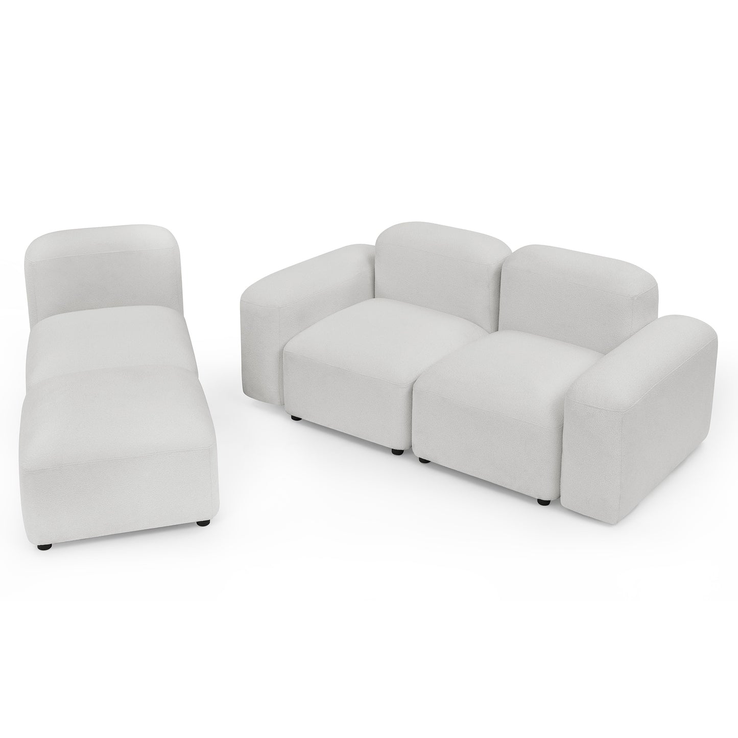 White Cloud L-Shape Modular Sectional Sofa