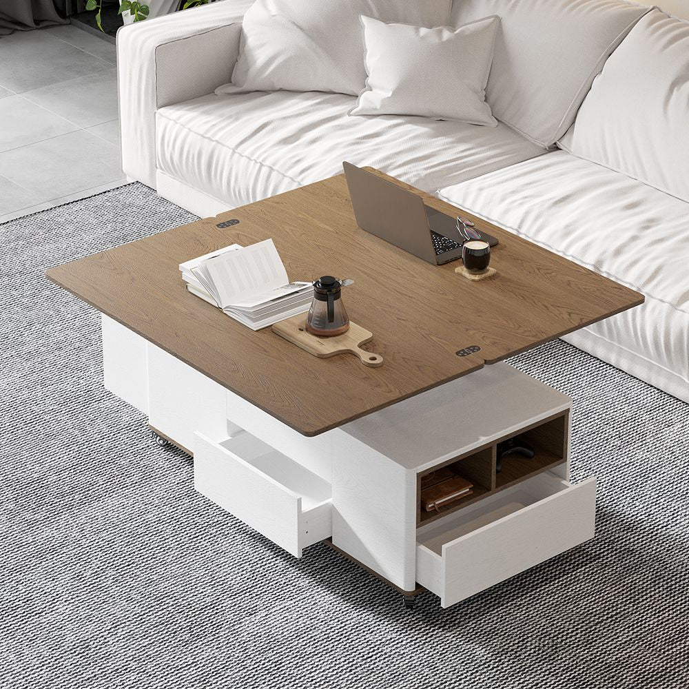 Modern Lift Top Coffee Table + 3 Drawers