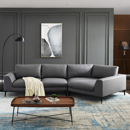 Modern English Leather Corner Sofa