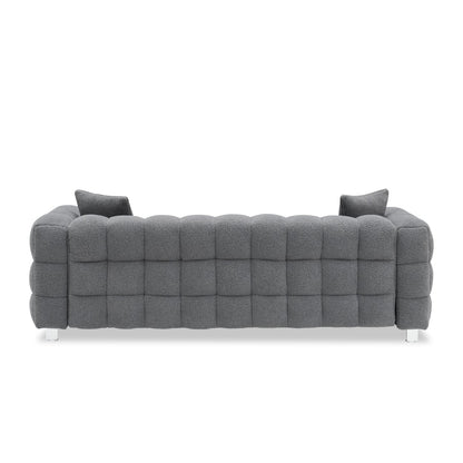 Grain-Fleece-Sofa mit zwei Kissen