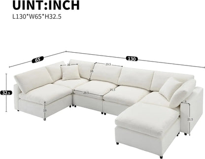 Modular 6 Seater Cloud Sofa