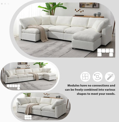 Modular 6 Seater Cloud Sofa