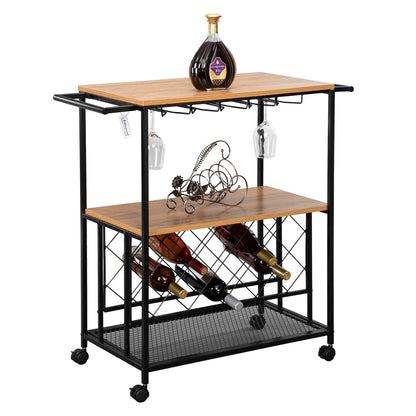 Industrial Wine Rack Cart