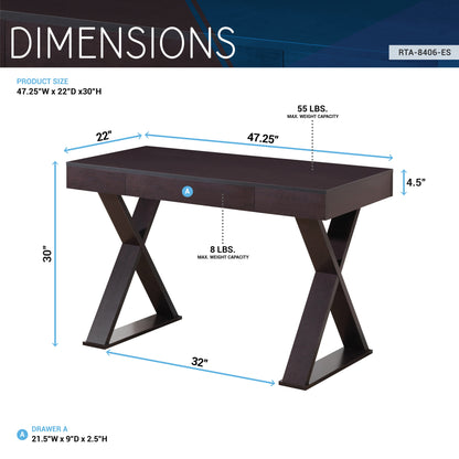 Espresso X Writing Desk