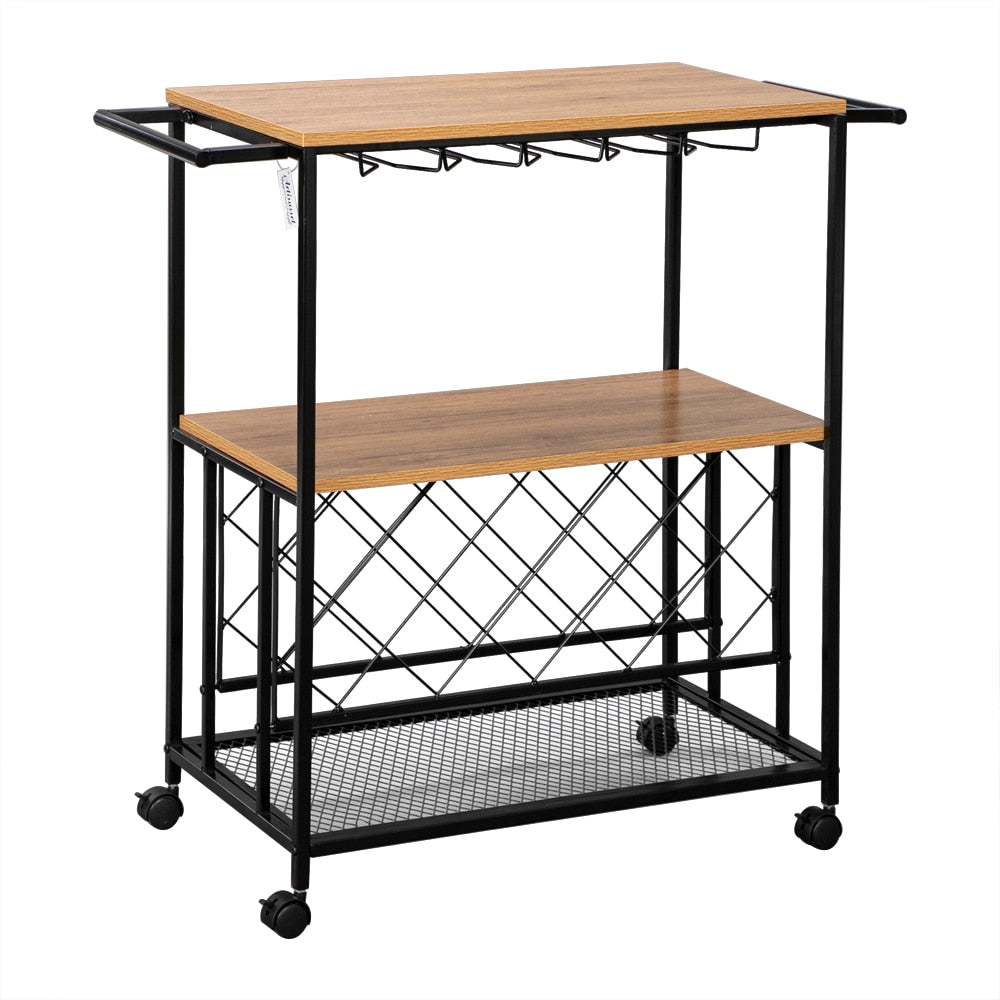 Industrial Wine Rack Cart