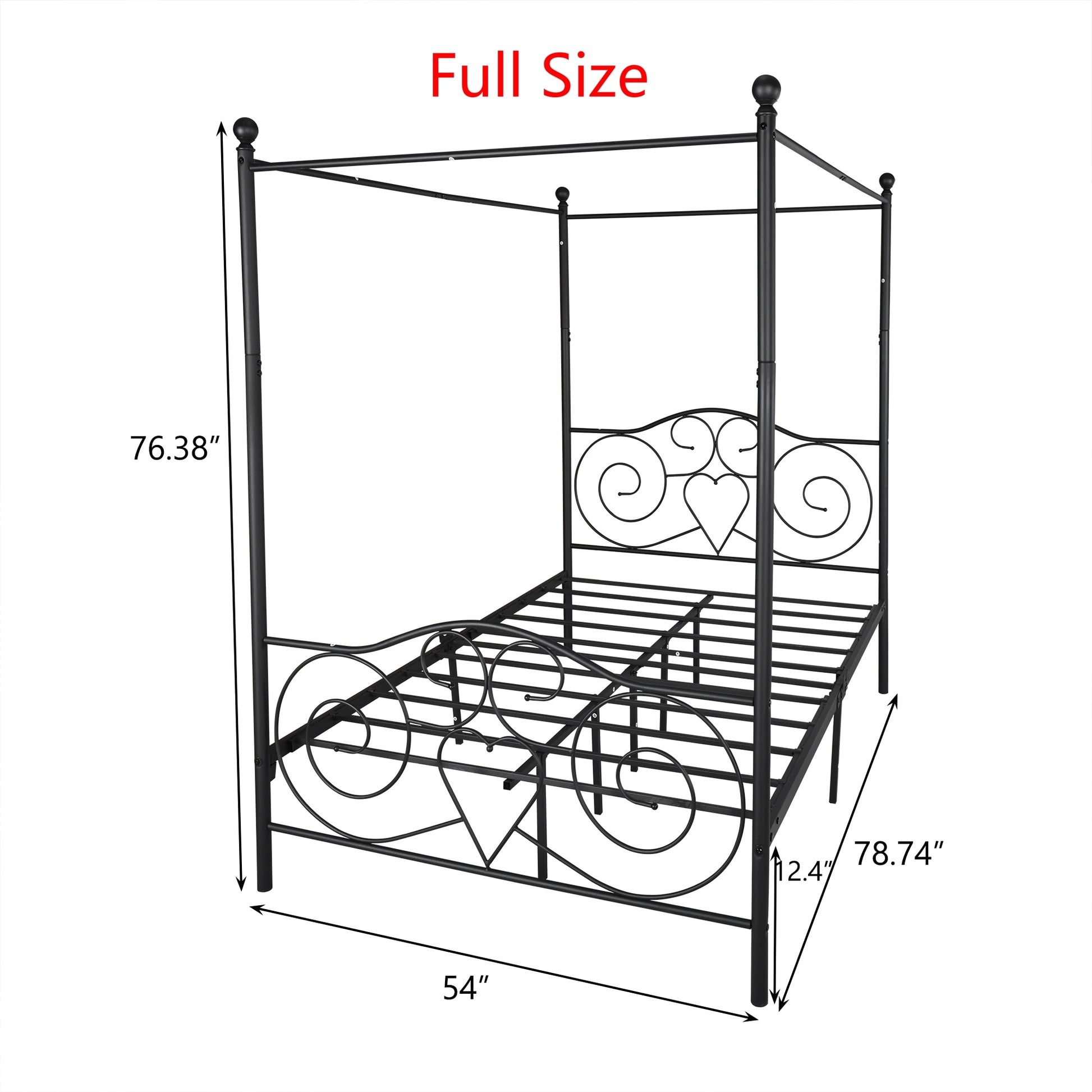 canopy bed metal black dainty furniture full twin queen