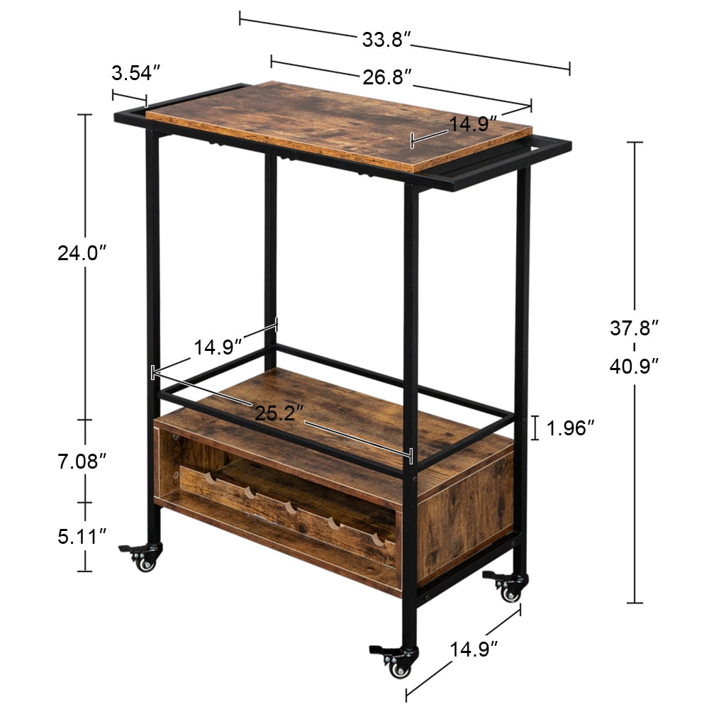 2-Layer Wine Cart