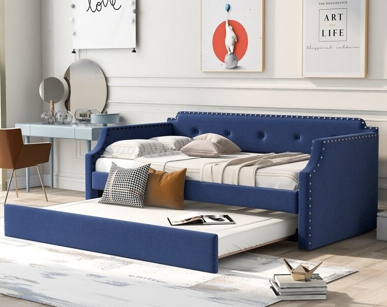 Modern Daybed with Sliding Trundle