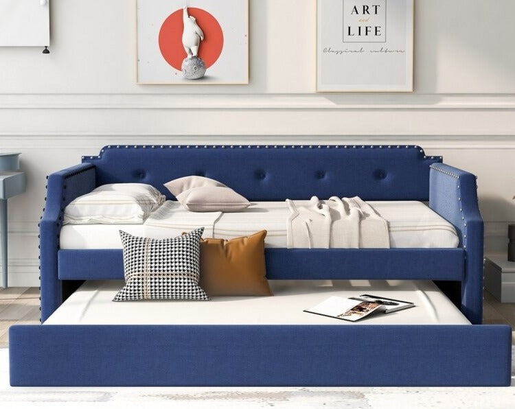 Modern Daybed with Sliding Trundle