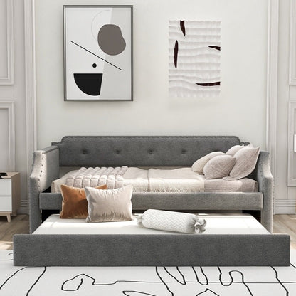 Modern Daybed with Sliding Trundle