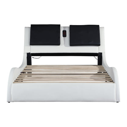 Led Lighting, Bluetooth Connection /Control, Backrest Vibration Massage Bed Frame