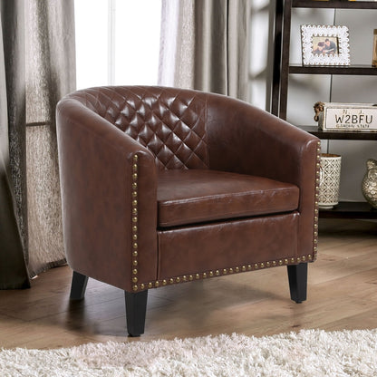 Leather Barrel Lounge chair