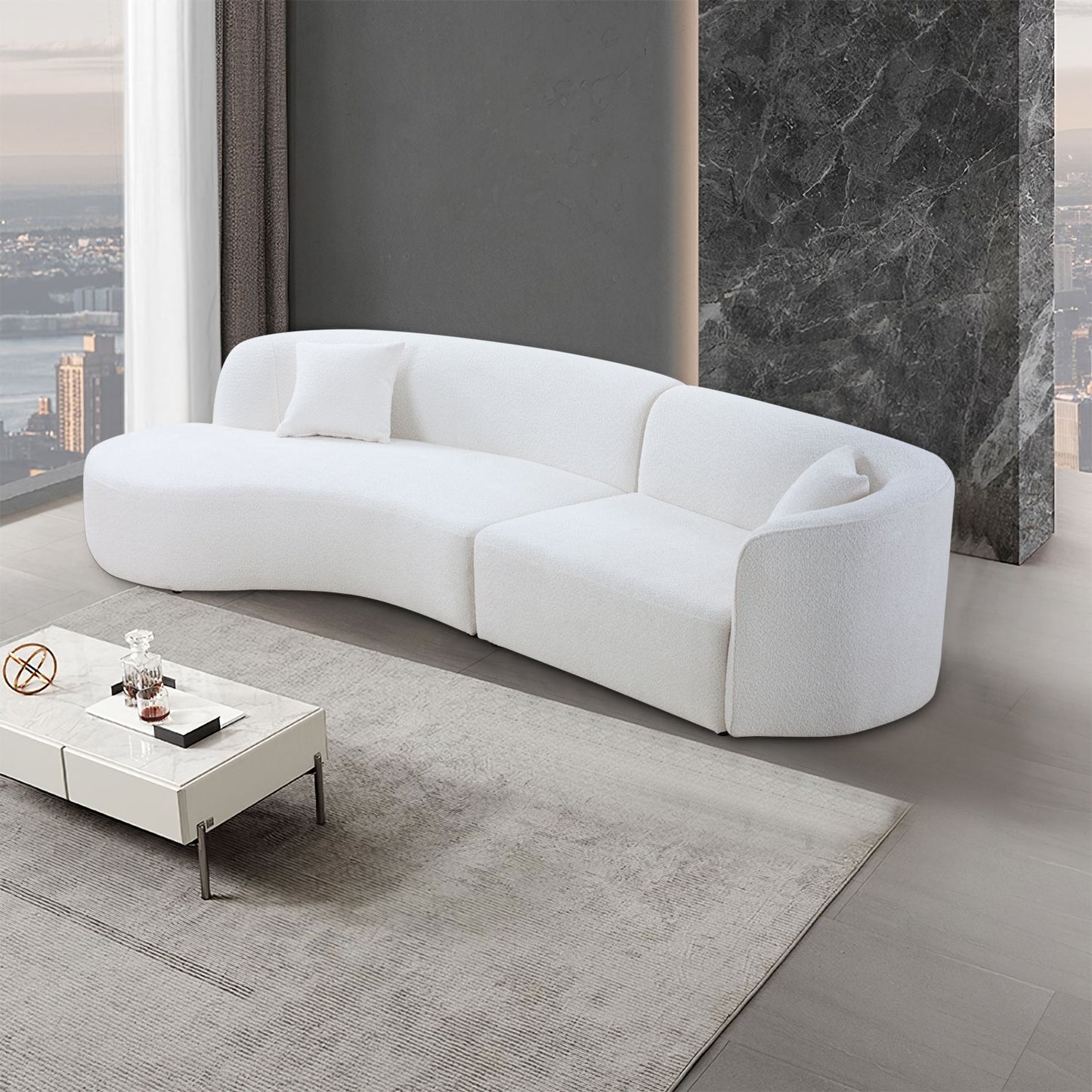 Luxuriöses modernes gebogenes Sofa