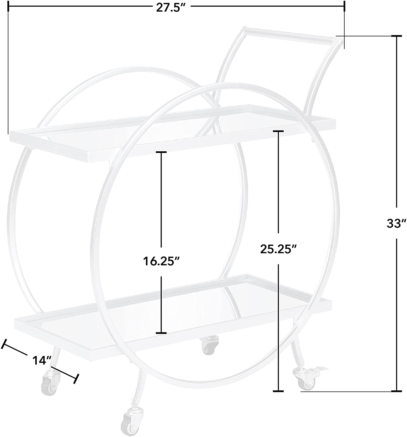 Mirror Bar Cart