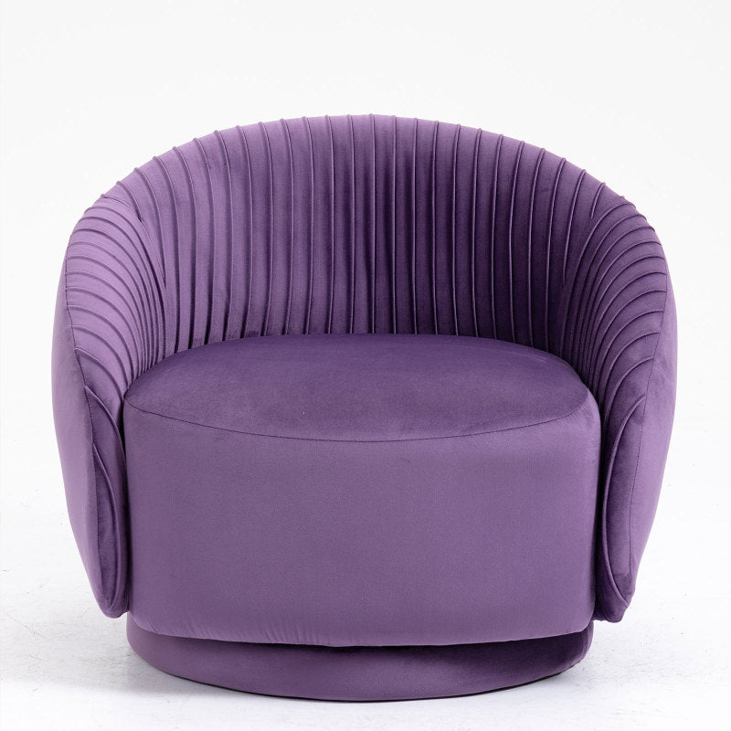 Accent Velvet Barrel Arm Chair