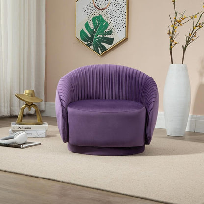 Accent Velvet Barrel Arm Chair