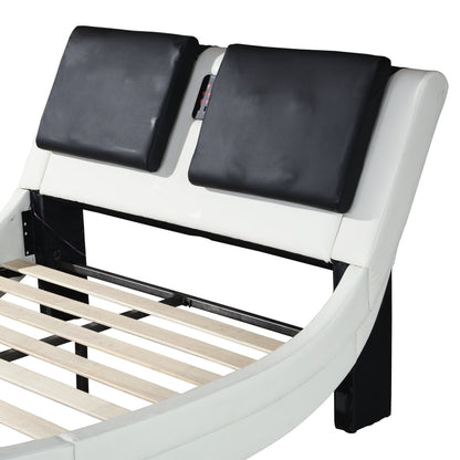 Led Lighting, Bluetooth Connection /Control, Backrest Vibration Massage Bed Frame