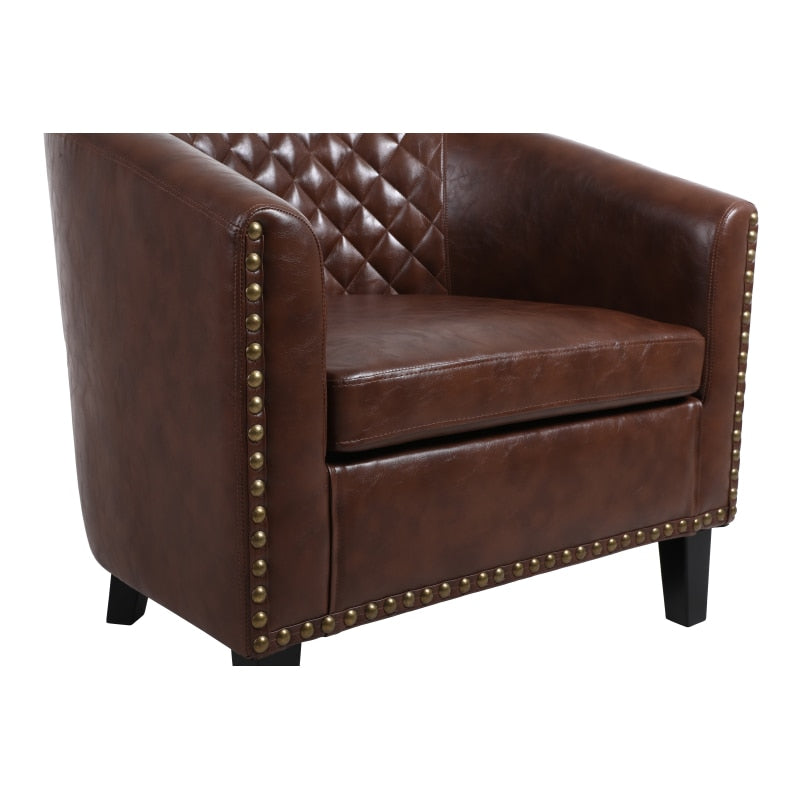 Leather Barrel Lounge chair