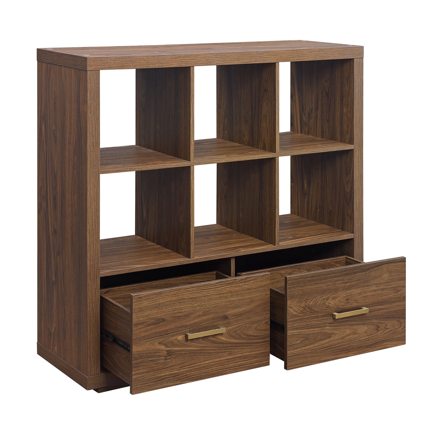 6 Cube Bookcase With 2 Drawers