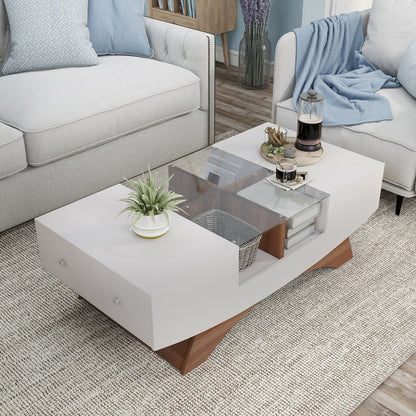 Contemporary Coffee Table With 2 Storage Drawers