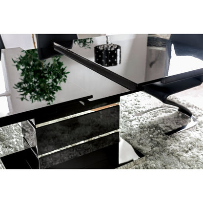 Mesa de comedor extensible negra