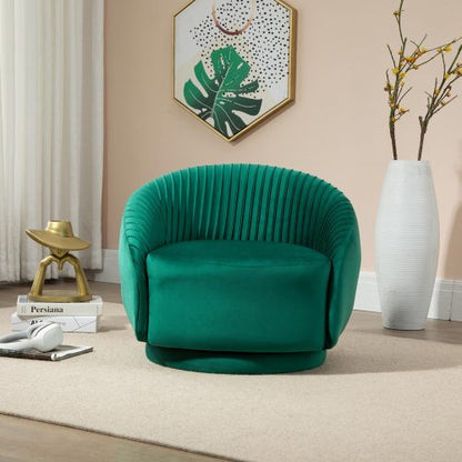 Accent Velvet Barrel Arm Chair