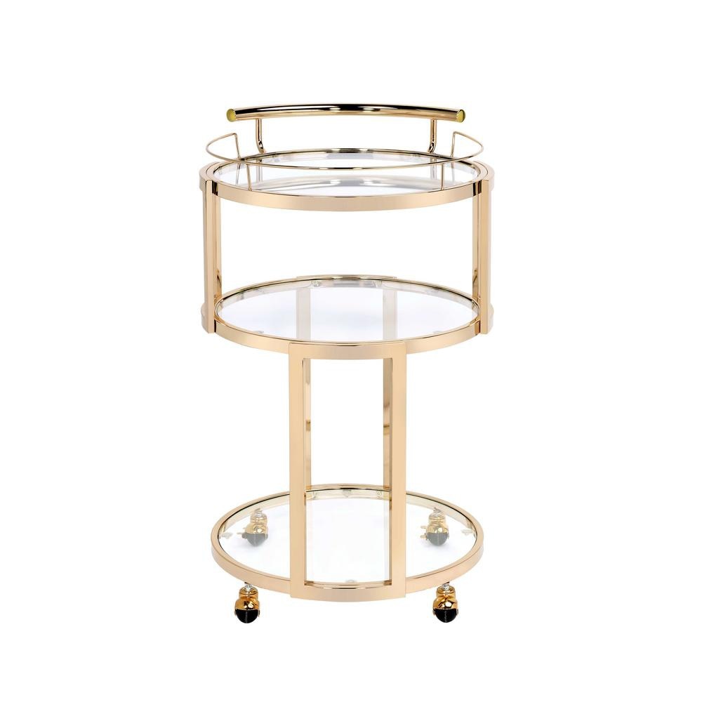 3 tier Round Bar Cart