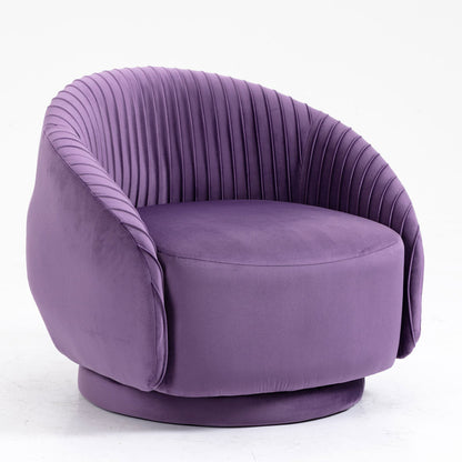 Accent Velvet Barrel Arm Chair