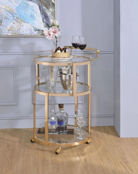 3 tier Round Bar Cart